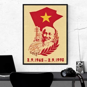 Vietnam Krieg Poster - 45th Jahr des Nationalen Sieges über Amerika in Vietnam - Größe 12 x 16 in (30 x 40 cm)
