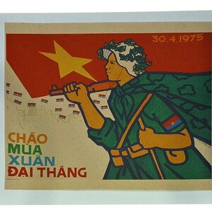 Vintage Vietnamkriegs-Propaganda - Der historische Frühlingssieg über die US-Armee, der den Krieg beendet, 1975 - GRÖSSE: 30,5 x 40 cm