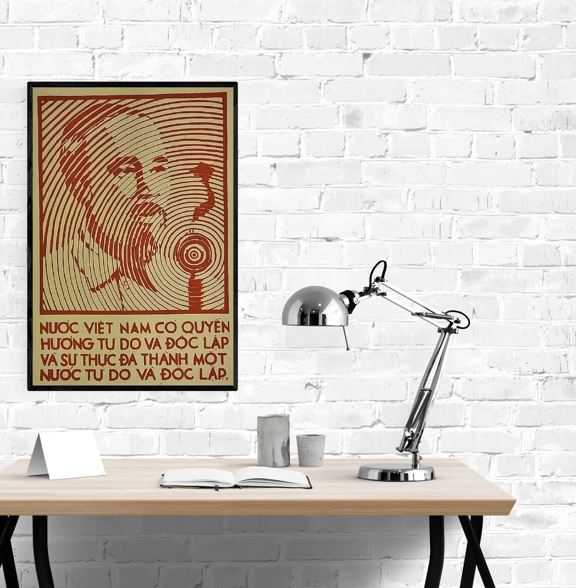Vietnam War Poster - President Ho Chi Minh - Reads the Declaration of ...