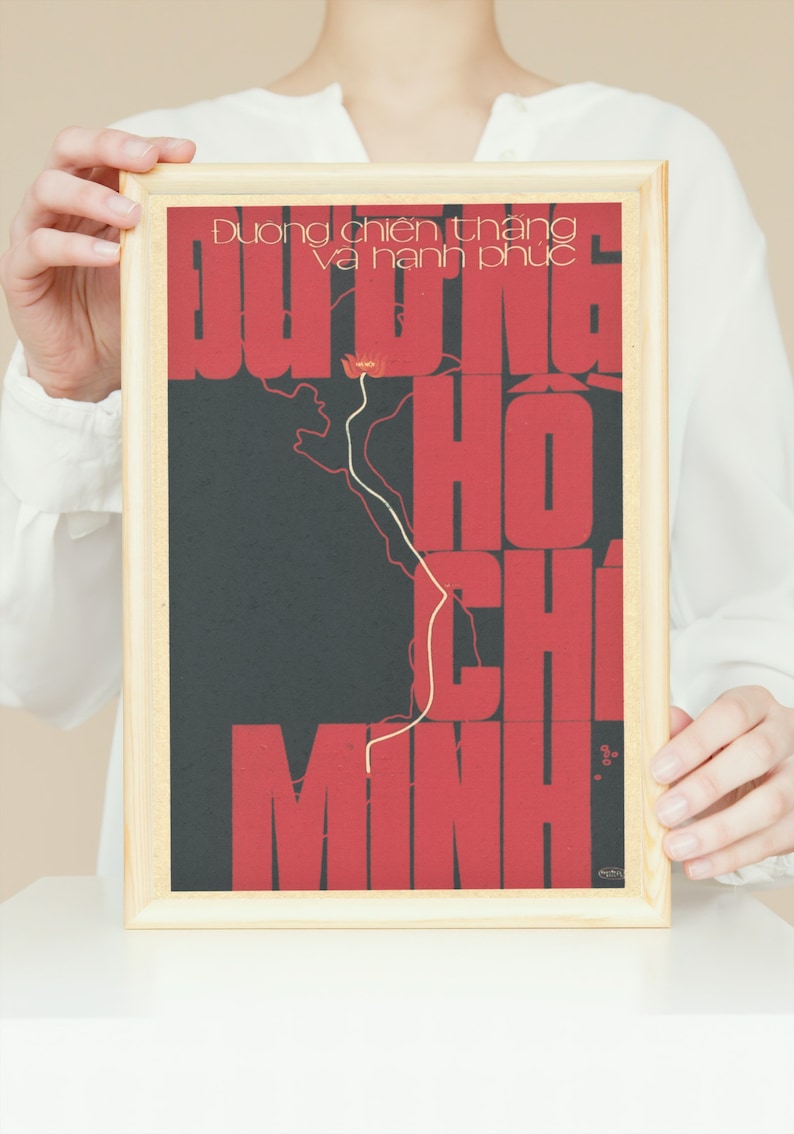 Vintage Vietnam War Propaganda Poster Ho Chi Minh Trail the - Etsy