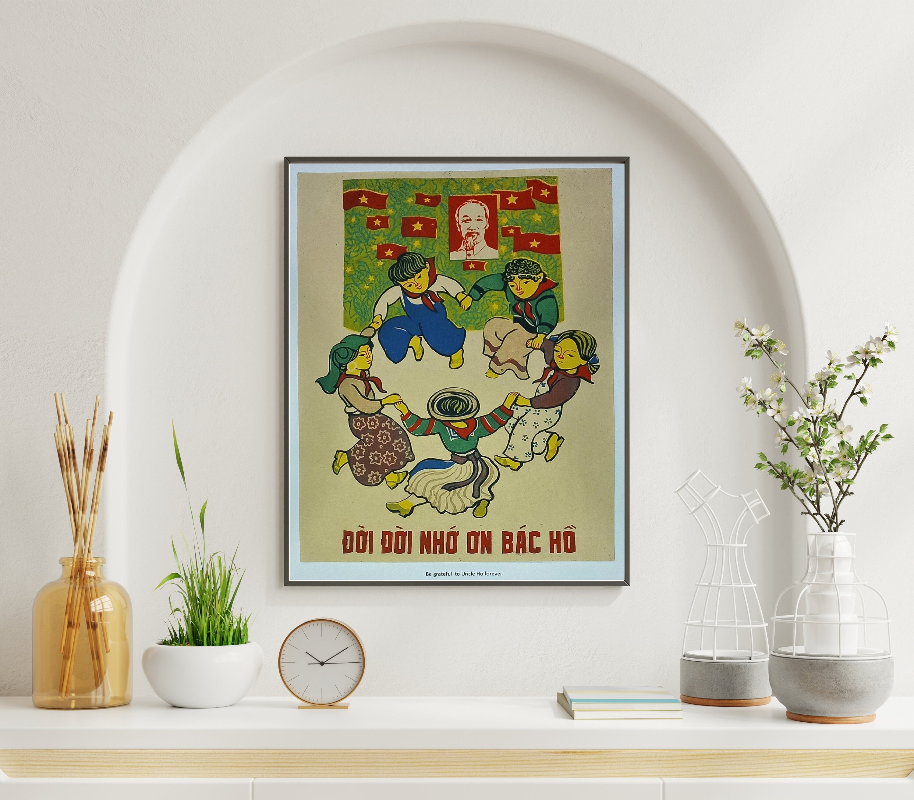 Rice Paper Vietnam War Poster Propaganda Children Are Grateful and ...