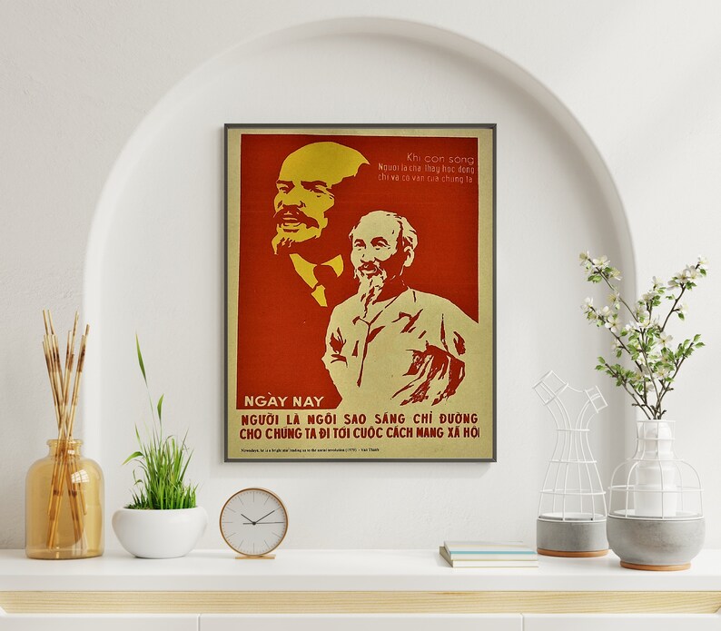 Vietnam War Poster - Ho Chi Minh is a Bright Star Leading Us to the ...
