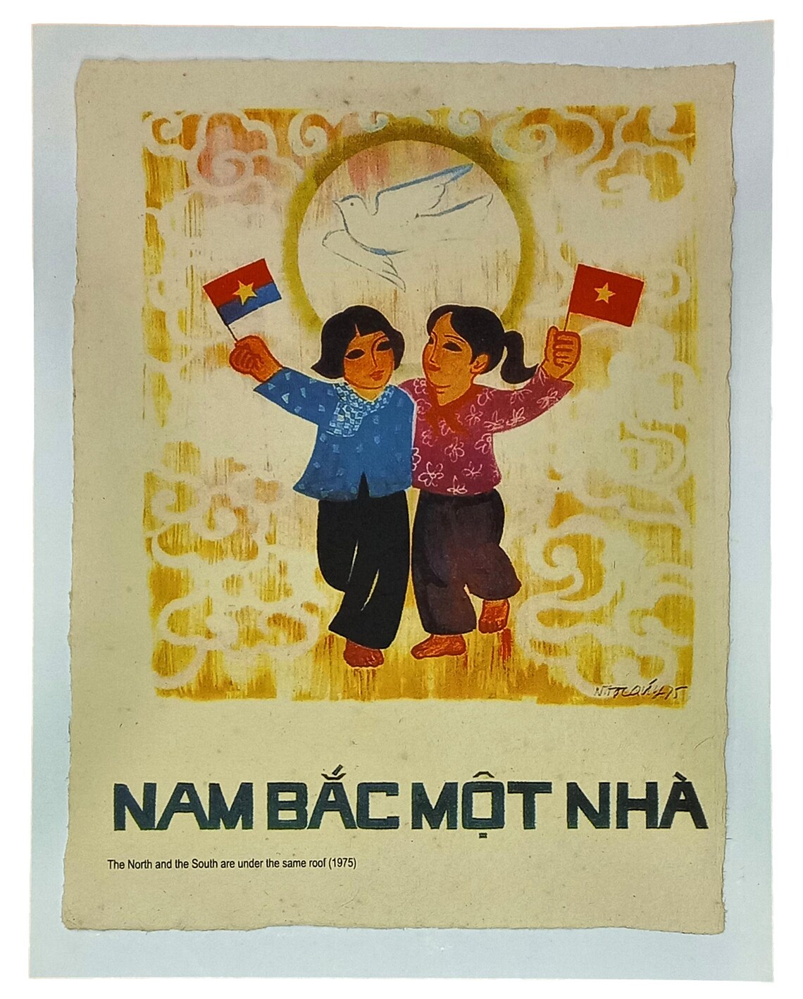 Vintage Vietnam War Propaganda Poster - Children Celebrate the North ...