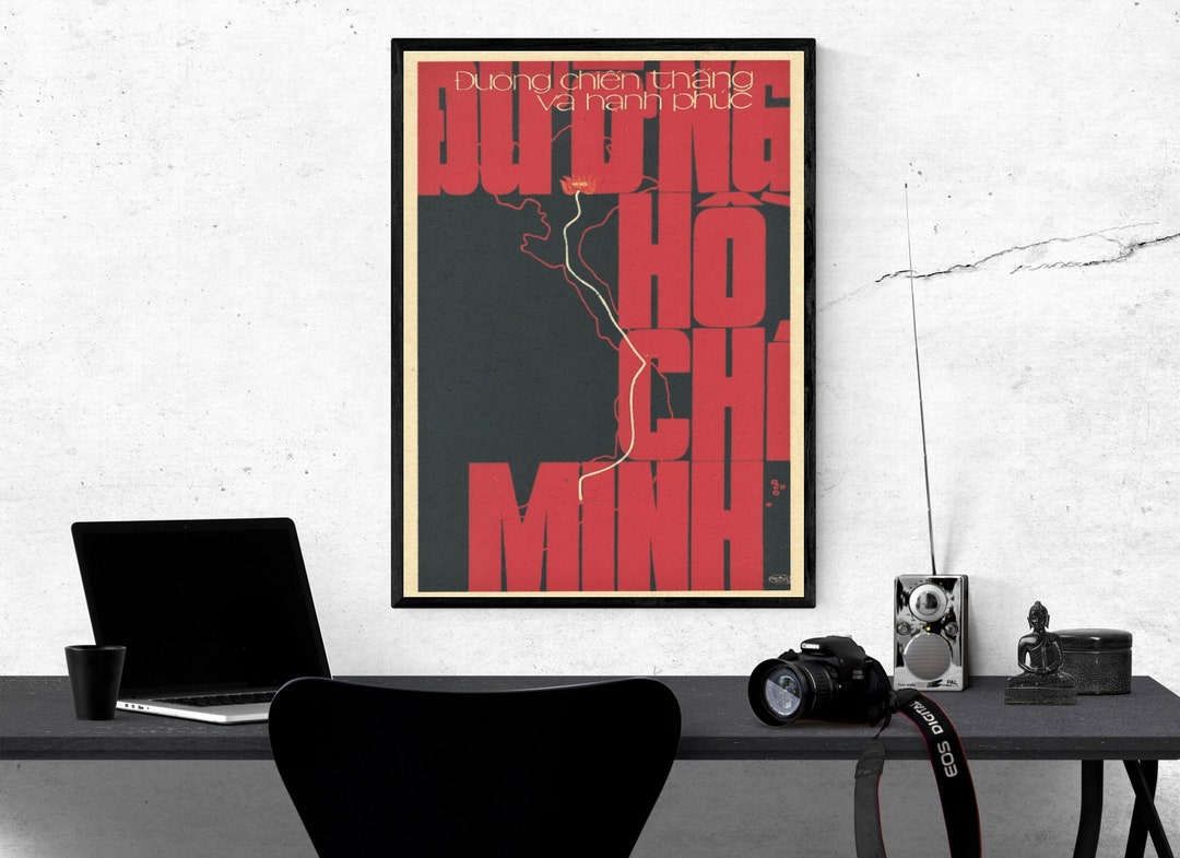 Vintage Vietnam War Propaganda Poster - Ho Chi Minh Trail the Road to ...