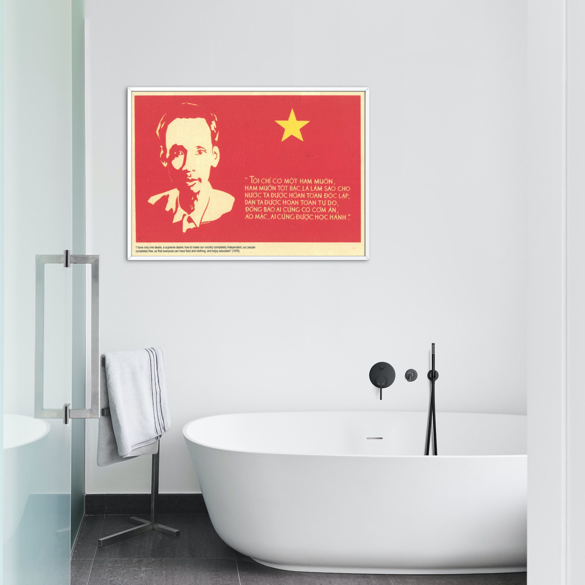 Vintage Vietnam War Propaganda Poster - Ho Chi Minh - Famous Speech for ...