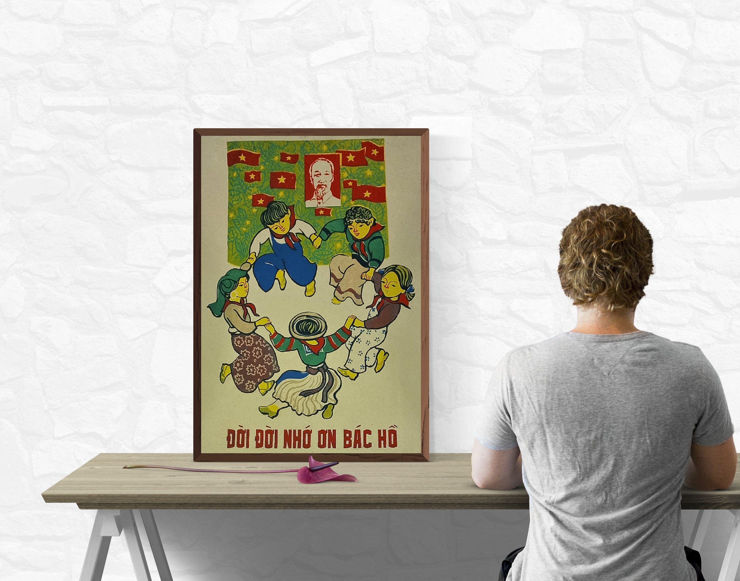 Rice Paper Vietnam War Poster Propaganda Children Are Grateful and ...