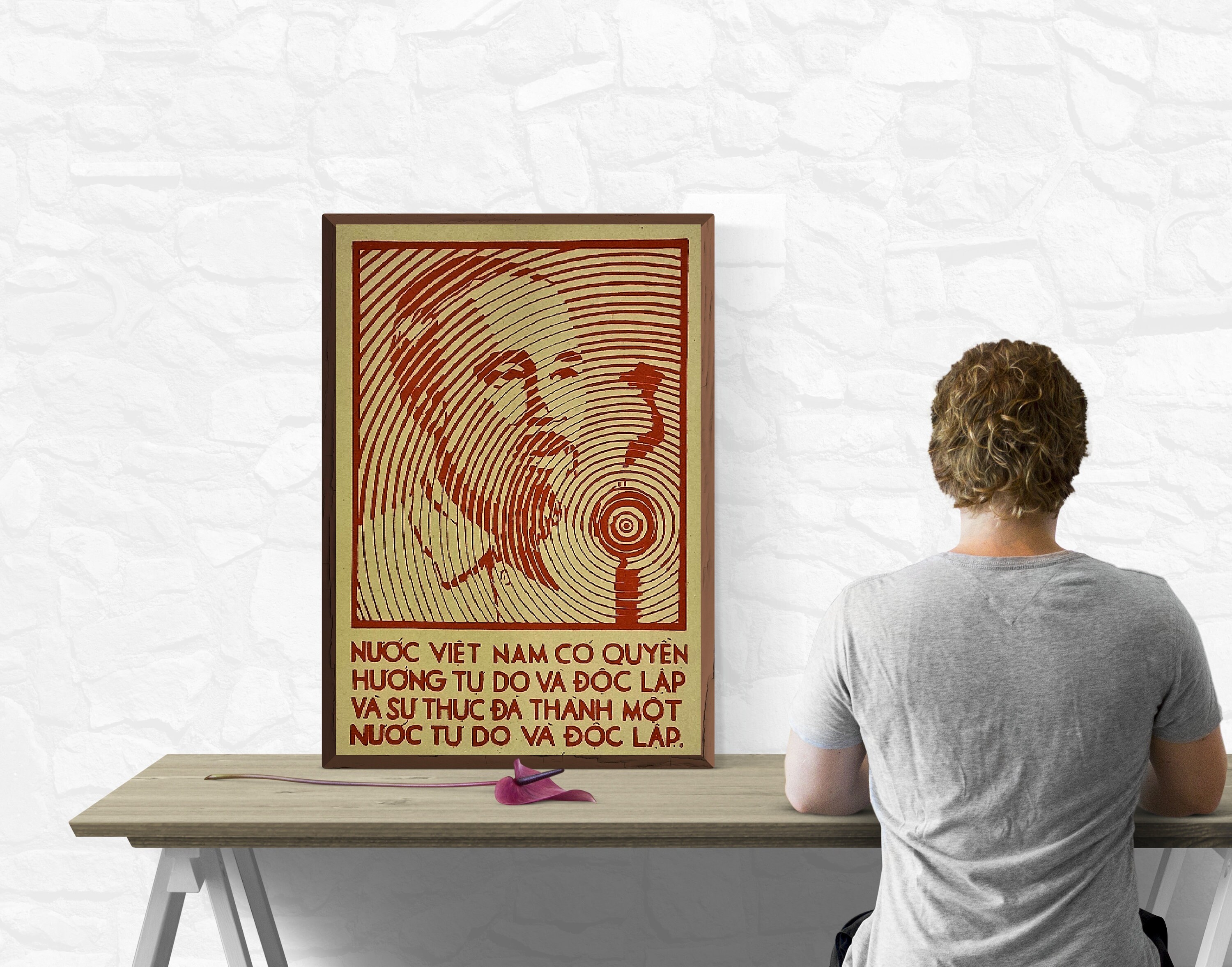 Vietnam War Poster - President Ho Chi Minh - Reads the Declaration of ...