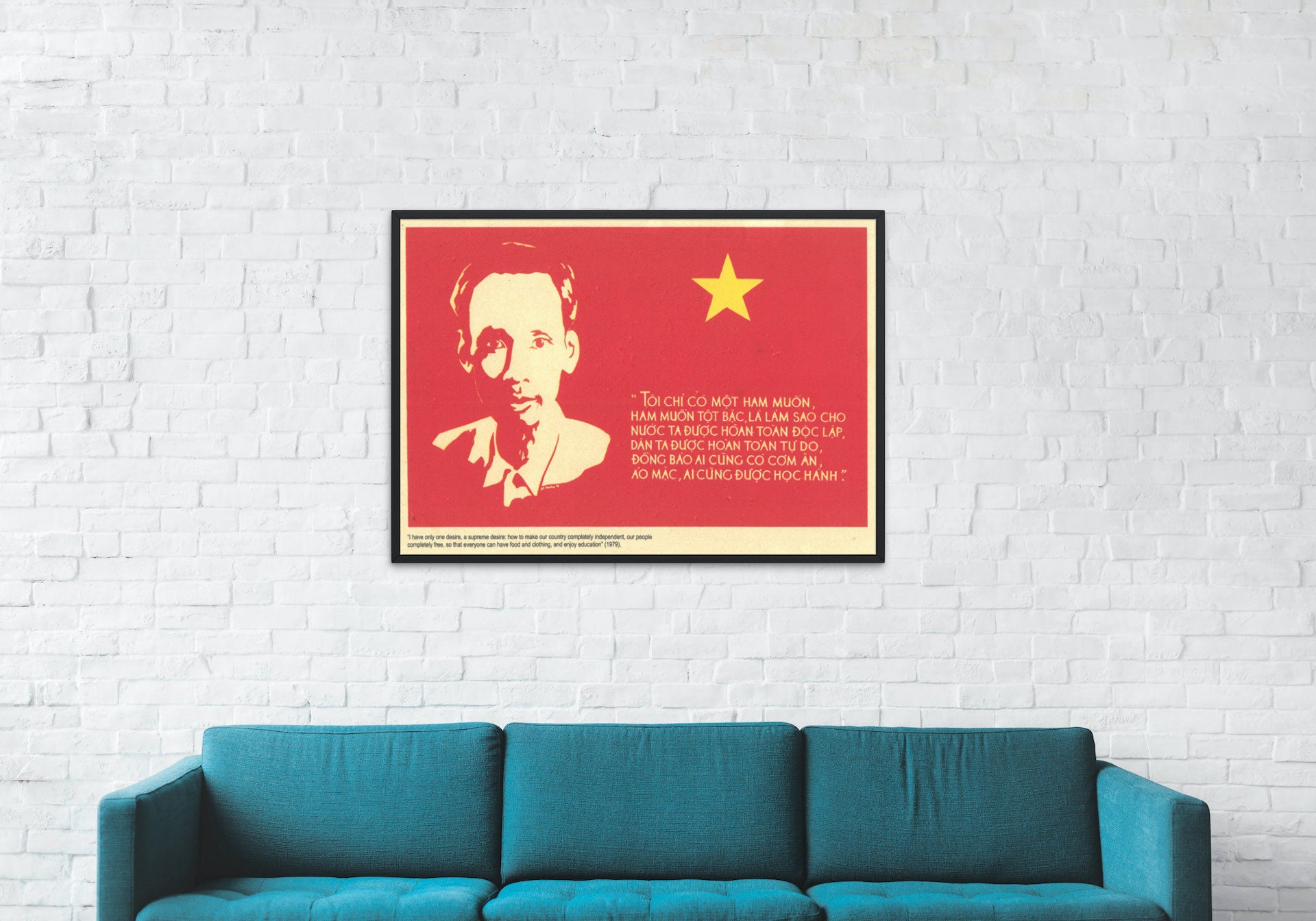 Vintage Vietnam War Propaganda Poster - Ho Chi Minh - Famous Speech for ...