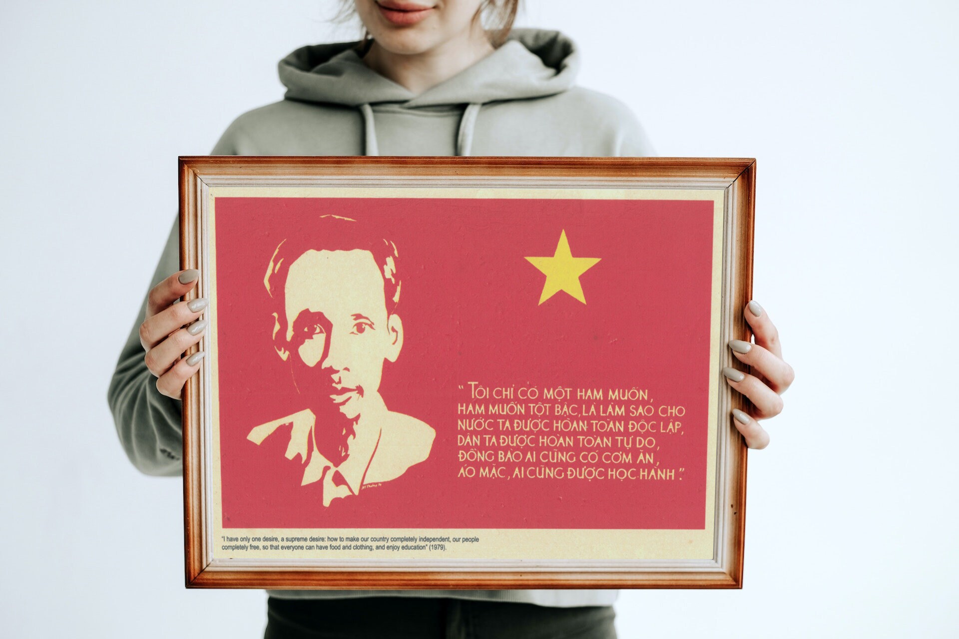 Vintage Vietnam War Propaganda Poster - Ho Chi Minh - Famous Speech for ...