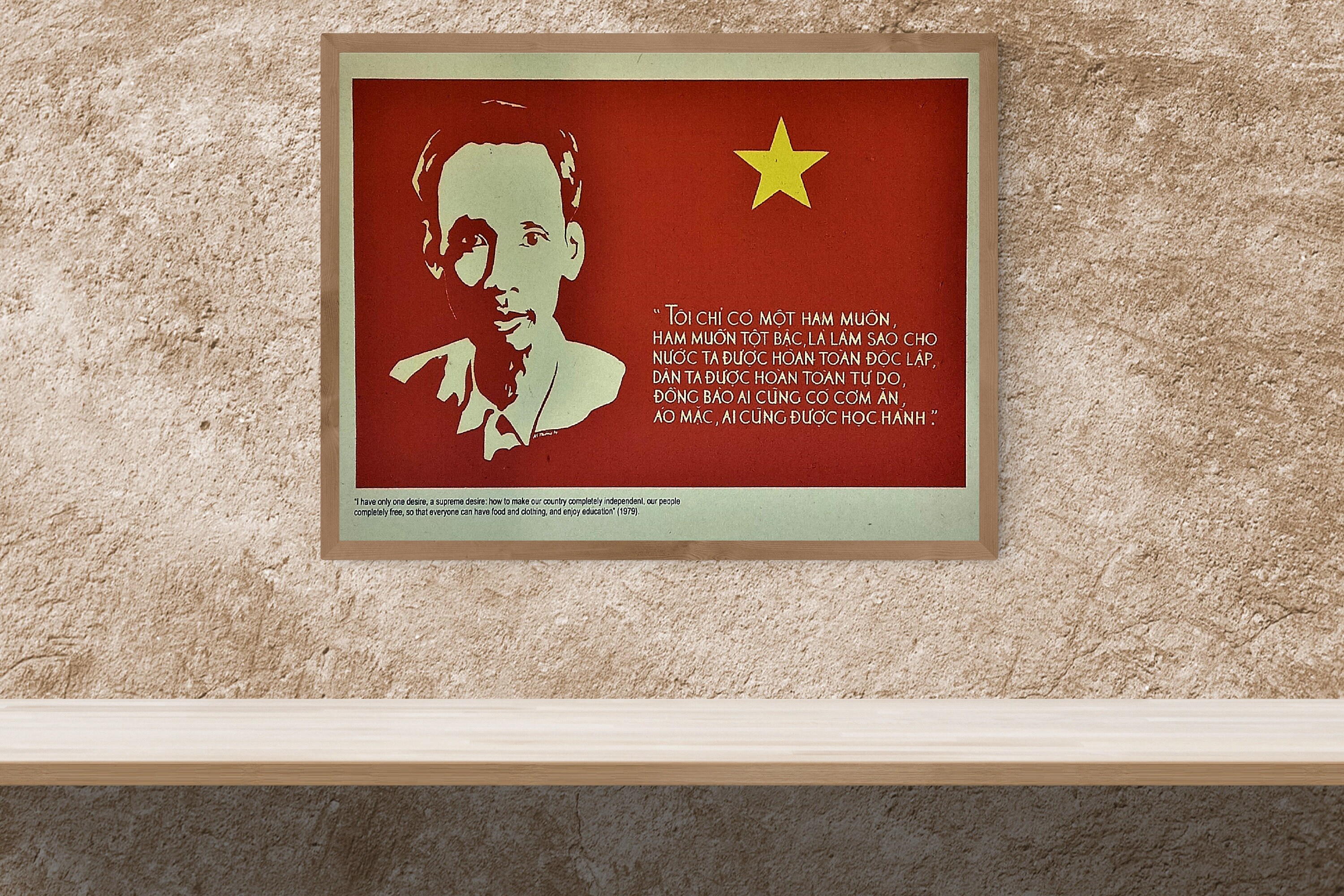 Vintage Vietnam War Propaganda Poster - Ho Chi Minh - Famous Speech for ...