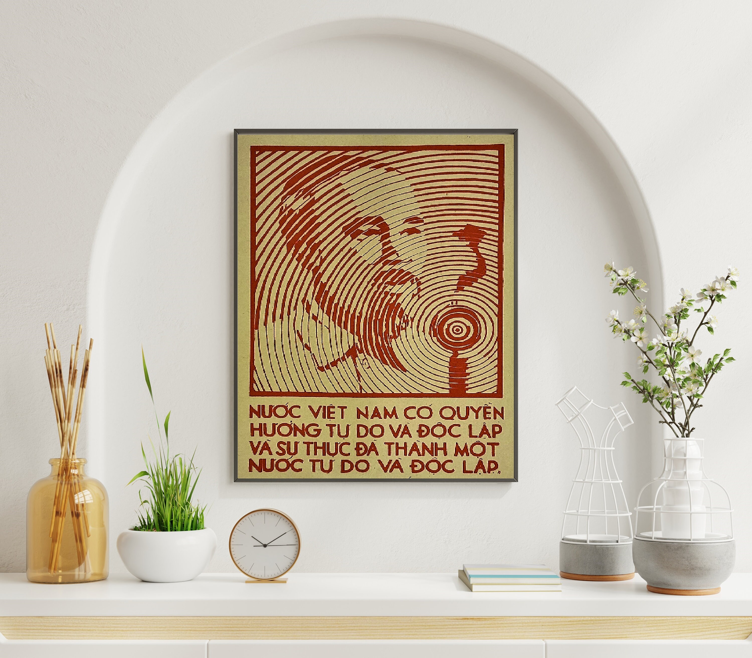 Vietnam War Poster President Ho Chi Minh Reads the - Etsy