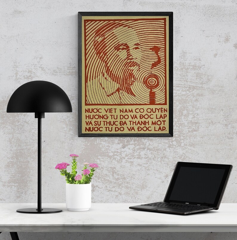 Vietnam War Poster - President Ho Chi Minh - Reads the Declaration of ...