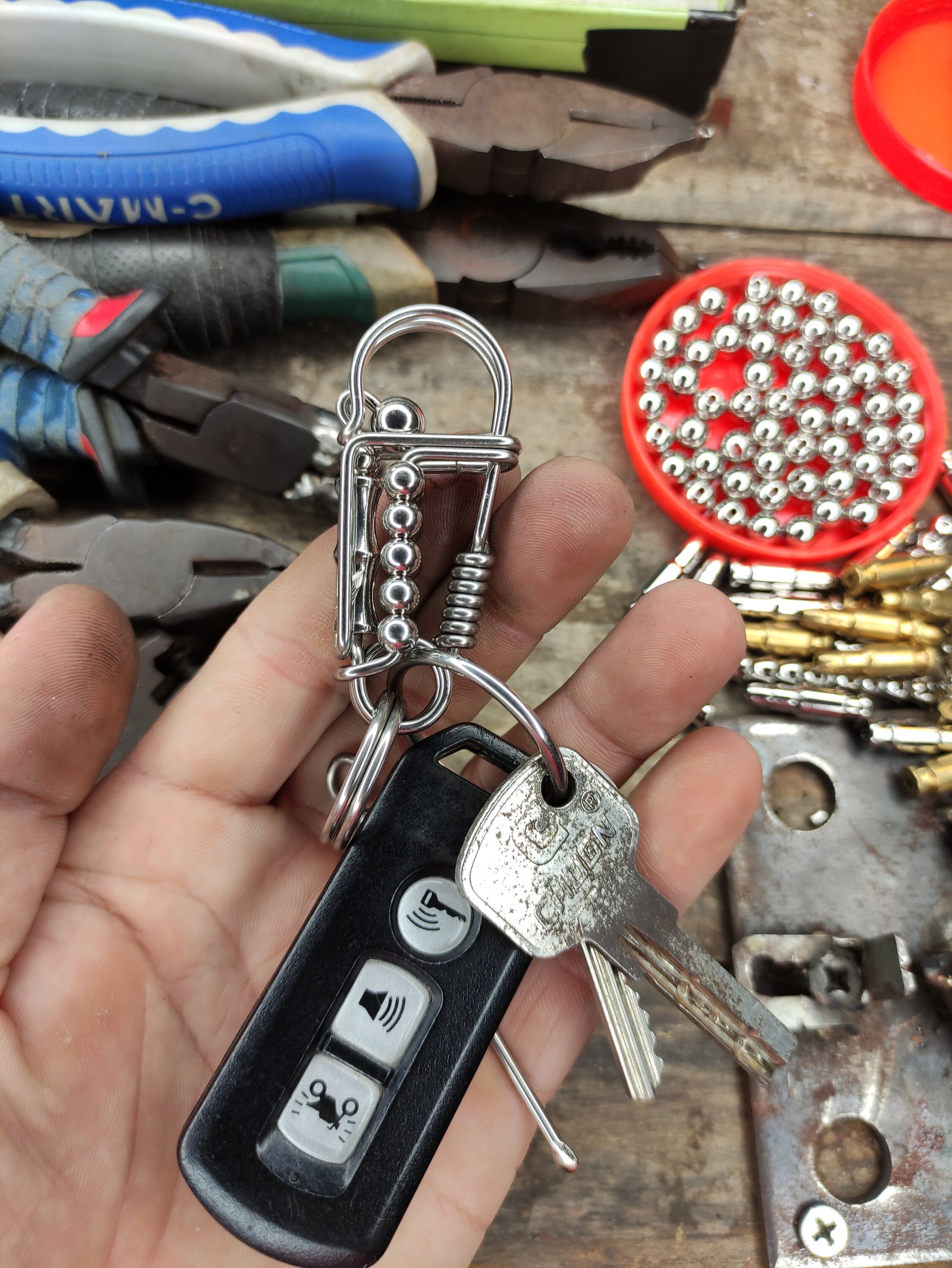 Stainless Steel Craft Keychain | Rope Art Keychain - Etsy