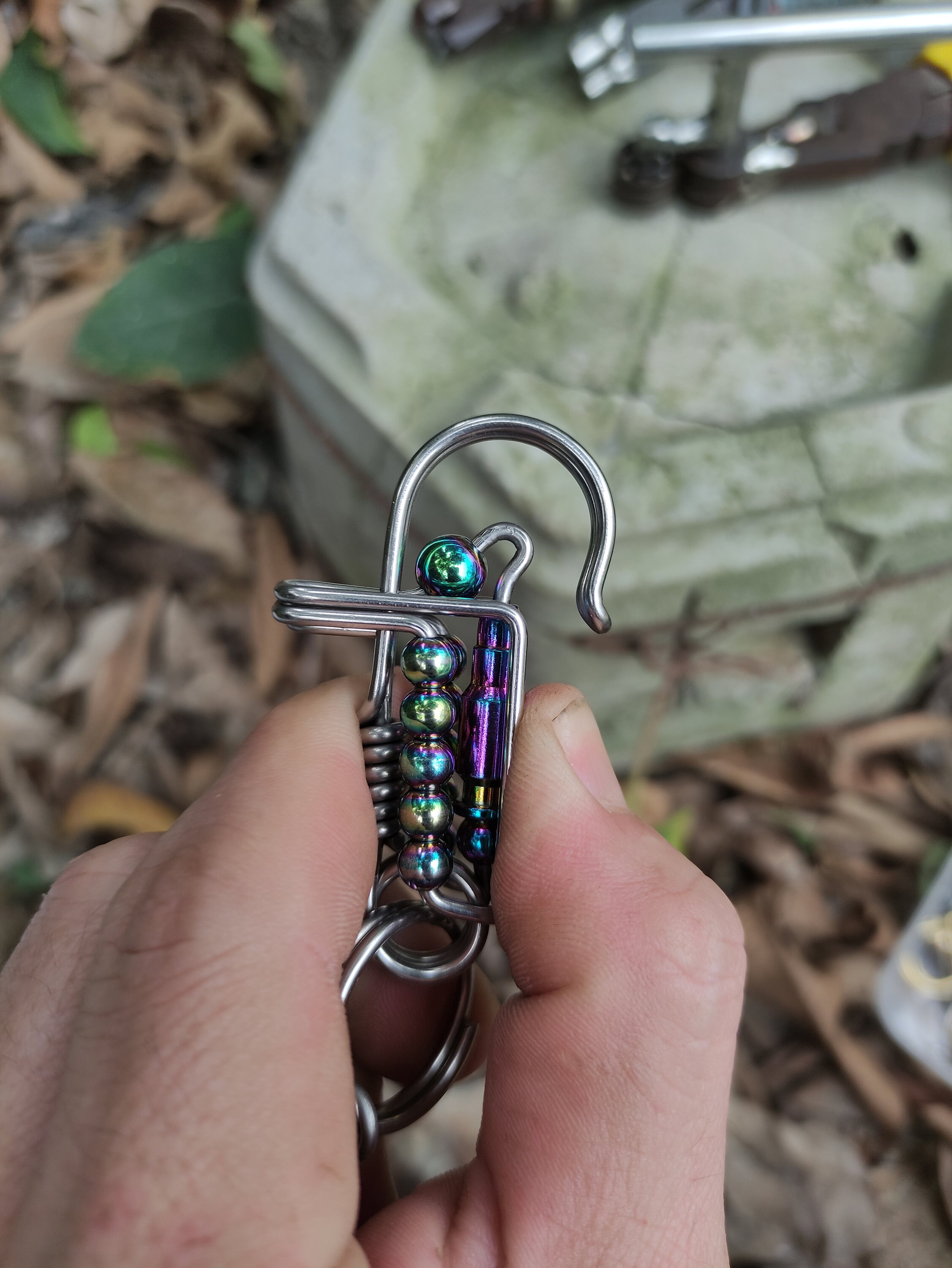 Handmade Keychains Wire Art Skull Keychain, Handmade Wire Wrapped ...