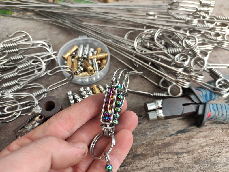 Handmade Keychains Wire Art Skull Keychain, Handmade Wire Wrapped ...