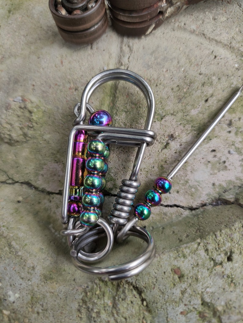 Handmade Keychains Wire Art Skull Keychain, Handmade Wire Wrapped ...