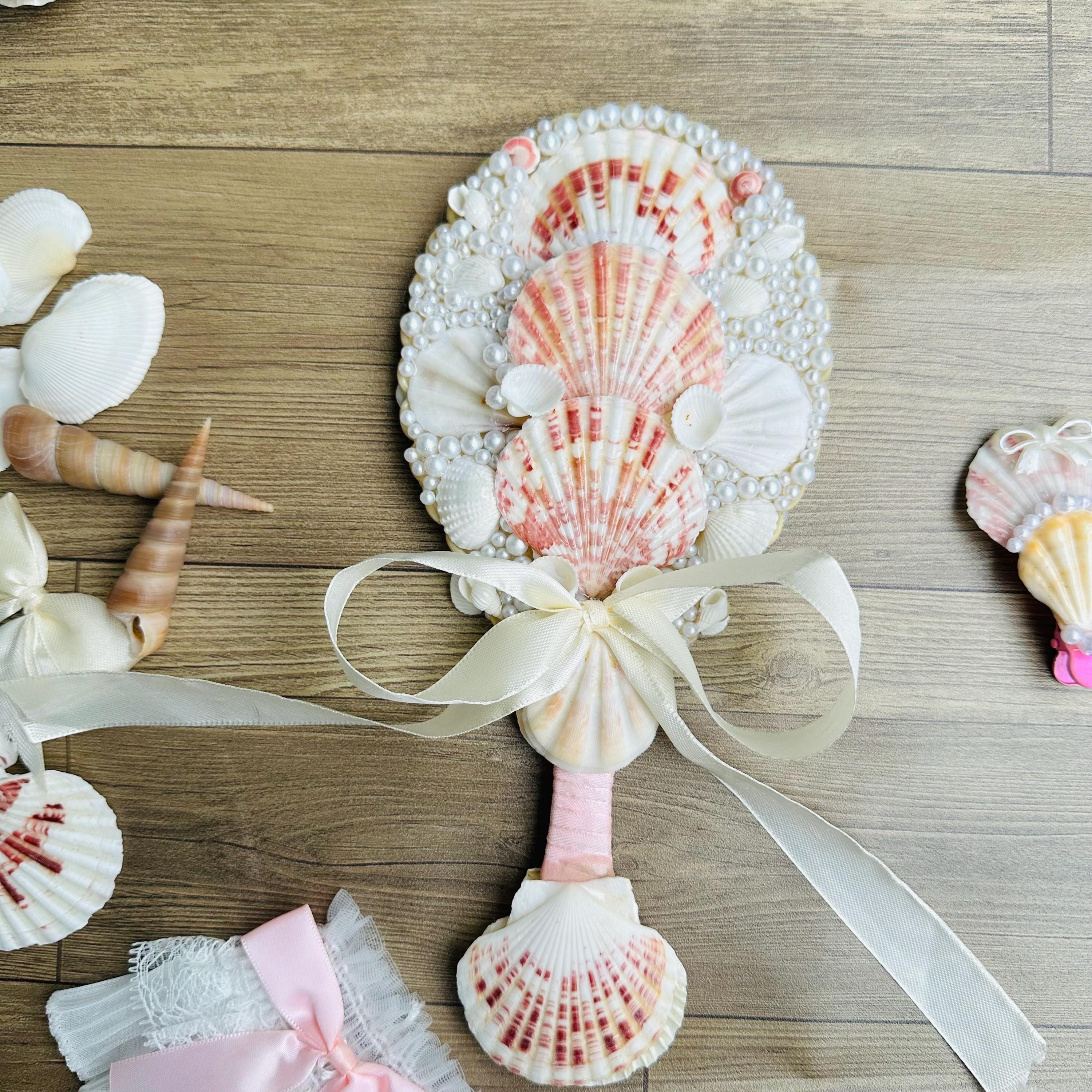 Mermaid Core Seashell Mirror , Coastal Vanity Mirror , Ocean Aesthetic ...