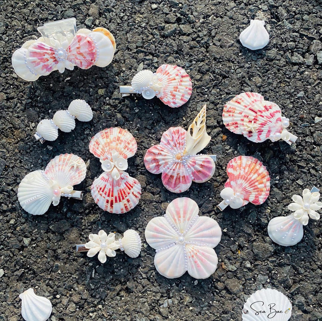 Seasshell Accessory Handmade Seashell Hair Clip | Beach Hair Accessory | Ocean Style ...