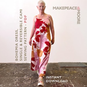 Bohemia Cami Dress & Tops | Reversible Cami | Digital PDF | Women's Sewing Pattern | UK sizes 8 - 20 | Instant Download
