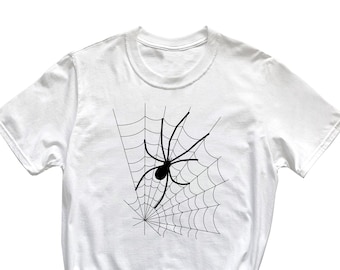 Halloween Black Big Spider T-Shirt Q138