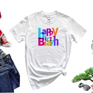 ハッピーバースデーTシャツ、誕生日シャツQ71