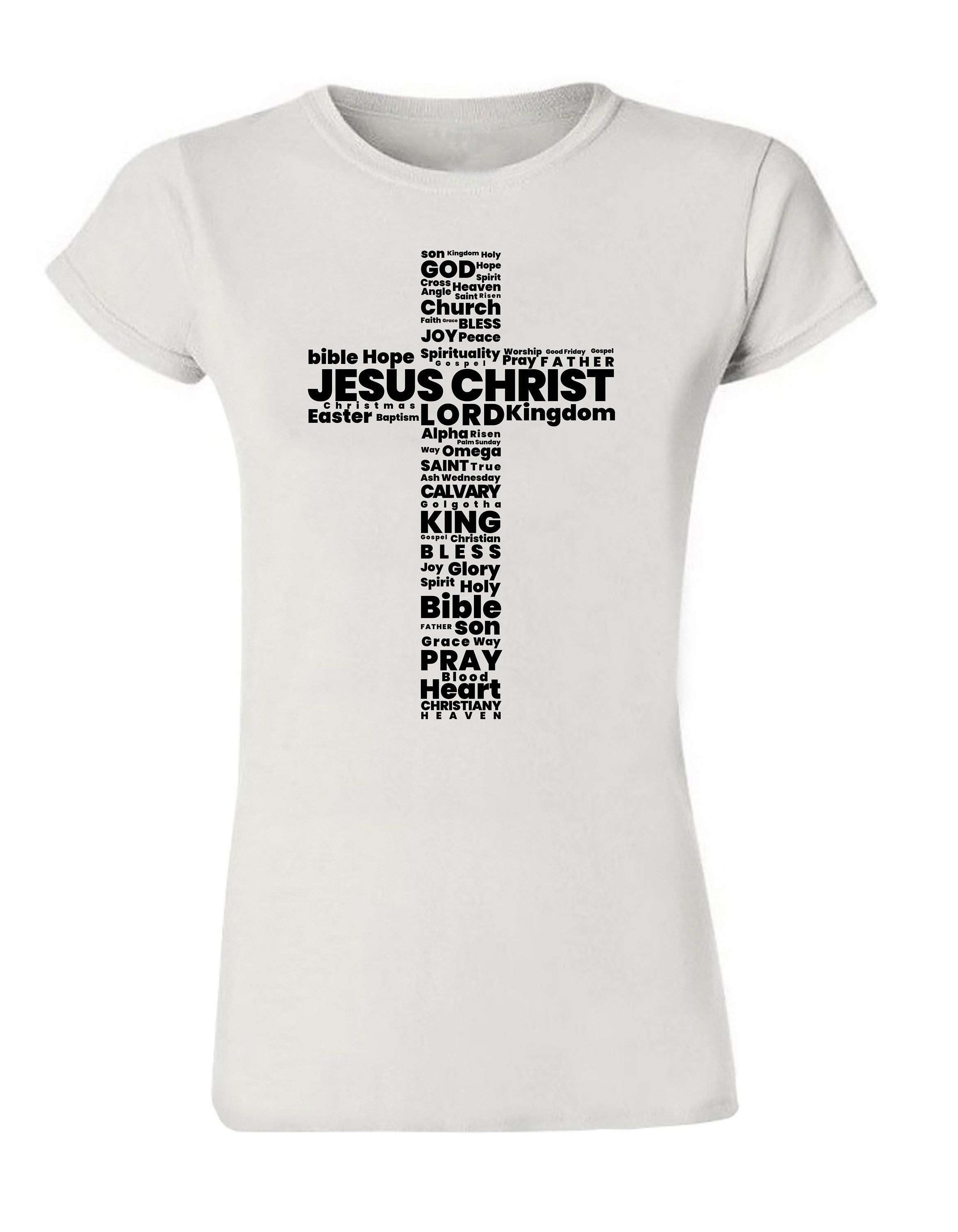 Jesus Vertical Cross T-shirt Christian Shirt Q137 - Etsy