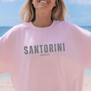 Santorini oversized sweatshirt, Santorini sweatshirt, Santorini, Trendy sweatshirt, Vintage, Santorini Greece oversized shirt, Greece shirt