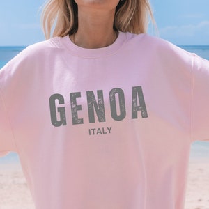 Genoa Italy oversized sweatshirt, Genoa Italy sweatshirt, Genoa, Trendy sweatshirt, Vintage, Genoa shirt, Travel sweatshirt, Genoa Italia