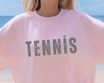 Cottagecore Tennis Sweatshirt, Trendy Oversized Fit