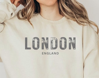 London England Sweatshirt: Vintage Travel Crewneck