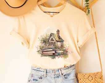 Camiseta estilo cottagecore, camiseta floral estilo cottagecore, estilo boho