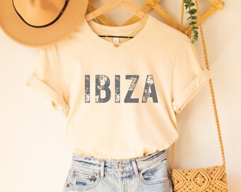 Ibiza T-Shirt, Spain Travel Tee, Cotton Oversized Shirt