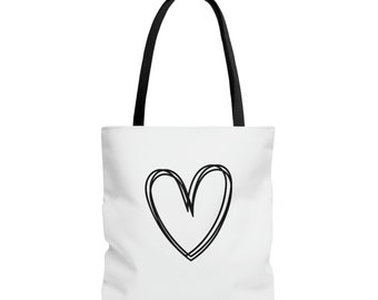 Herz-Design-Polyester-Einkaufstasche, Valentinsgruß-Geschenk