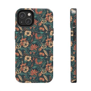 Boho floral iPhone case, iPhone 14 13 12 11 Pro Max Mini Plus Case, Floral iPhone Case, Boho, Floral Tough iPhone Case, Spring iPhone Case