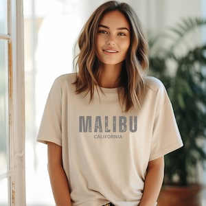 Malibu t-shirt, State t-shirt, Aesthetic shirt, California shirt, Cottagecore shirt, Malibu tee, Vintage t-shirt, ,Oversized shirt, Malibu