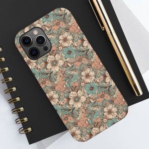 Boho floral iPhone case, iPhone 14 13 12 11 Pro Max Mini Plus Case, Floral iPhone Case, Boho, Floral Boho iPhone Case, Spring iPhone Case