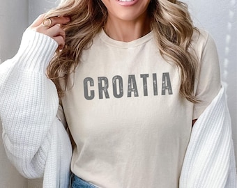 T-shirt Kroatië, T-shirt vintage stijl, Hrvatska-shirt