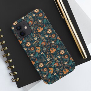 Boho floral iPhone case, iPhone 14 13 12 11 Pro Max Mini Plus Case, Floral Iphone Case, Boho, Floral Tough Iphone Case, Spring Iphone Case