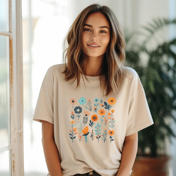 Boho Floral T shirt Wildflower T shirt Aesthetic Shirt Boho Boho Shirt Floral Shirt Floral T shirt Wildflower Shirt Birthday Gift Etsy UK