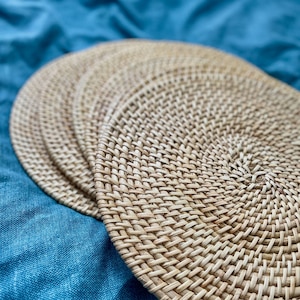 Cane runder Tischset / Platzset (Set von x6) - Groß / Klein