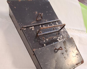 Vintage Metal Cash/ Money Box/ Petty Cash