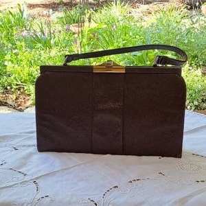 Vintage Retro Ostrich Leather Clutch/ Hand/Shoulder Bag
