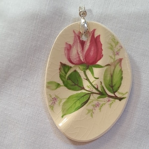 Broken China Vintage Porcelain Pendant