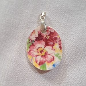 Broken China Vintage Porcelain Pendant