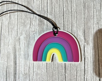 Chewlery Rainbow, stress relief, Christmas necklace, adhd, autism, chew necklace, chew pendant