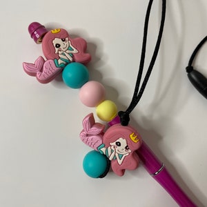 Adult mini Mermaid Chewelry pendant, adhd, autism, Fidget necklace, sensory necklace, Minimalist chew