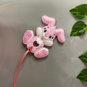 Chewlery Bunny, stress relief, Christmas necklace, adhd, autism, chew necklace, chew pendant, silicone necklace.