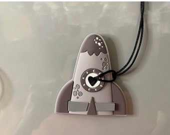 Chewlery Spaceship, stress relief, Christmas necklace, adhd, autism, chew necklace, chew pendant
