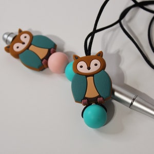 Adult mini Owl Chewelry pendant, adhd, autism, Fidget necklace, sensory necklace, Minimalist chew