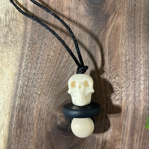 Little skull adult fidget necklace, chewlery necklace